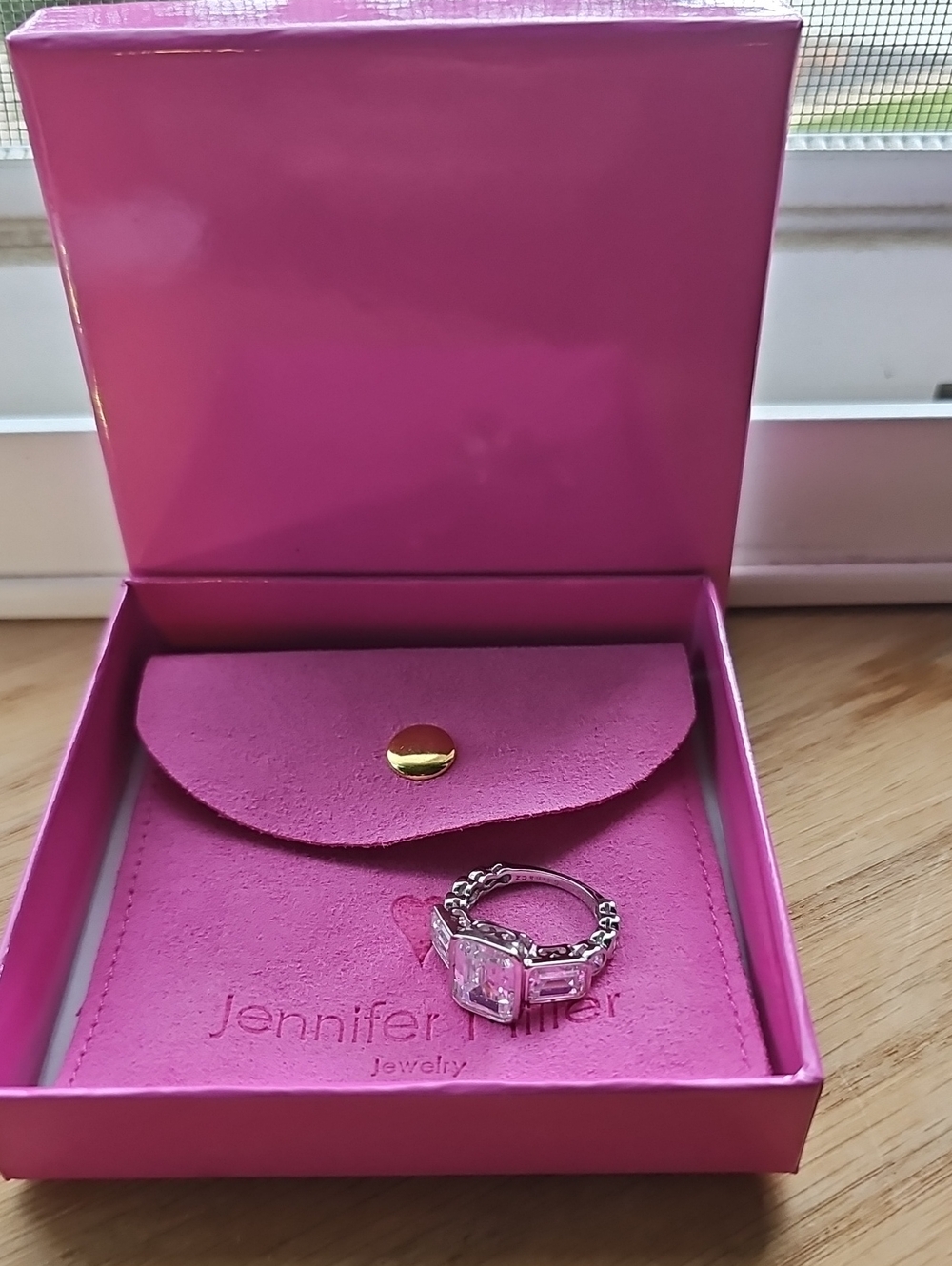 ●●JENNIFER MILLER DIMONIQUE "QVC" SILVER 925 RING SIZE 6-7 NIB●●